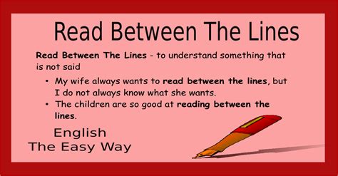 Read between the lines - Idioms by The F…