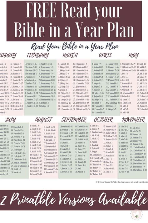 Read bible in a year plan. Regular Bible reading is one of the most important habits you can develop. This daily Bible reading plan will give you all the benefits of a steady diet of God's Word as you read through Scripture in a year. The whole Bible is arranged into 365 daily readings, including an Old Testament passage, a New Testament passage, and a Psalm or Proverb for each … 