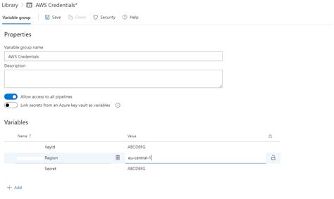 Read locked Azure DevOps variables from Core applicatoin Stack