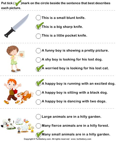 Read the following sentences and choose the best adjective to