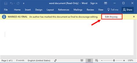 Read-only content dissappears upon enable editing in WORD