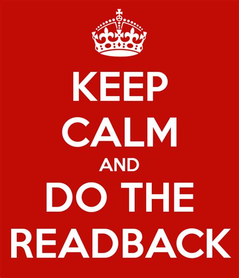 Readback. Things To Know About Readback. 