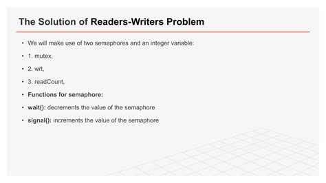 Readers writers problem. 14 Reader Writer Problem | Semaphores | Process Synchronization |Oper...