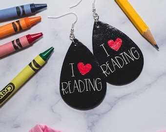 Reading Earrings - Etsy