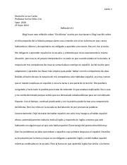 Reading Response 2.docx - Cantu 1 Maria De La Luz Cantu...