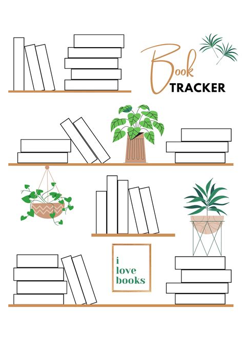 Reading Tracker Printable Bookshelf Printable Reading List Etsy
