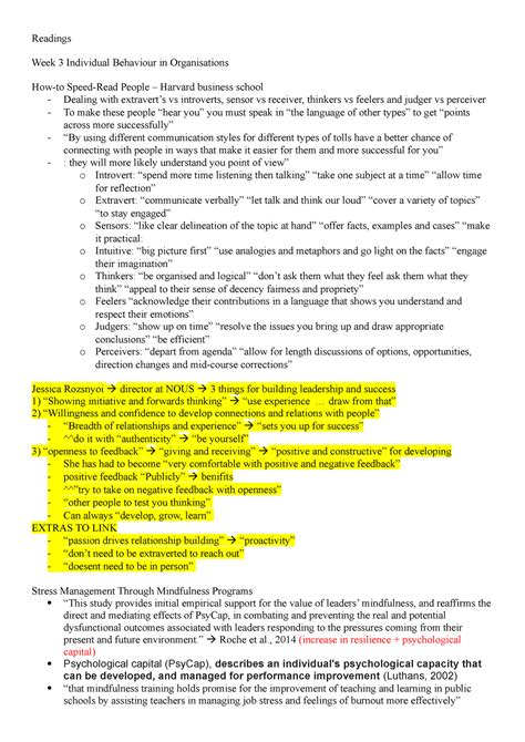 Readings In Behaviour