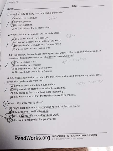 Readworks Answer Keys Music and your mind readworks answer key