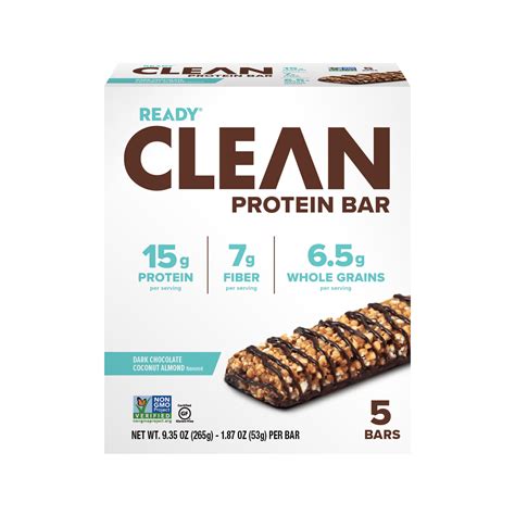 Ready Clean Protein Bar, Dark Chocolate & Coconut Almond, 5