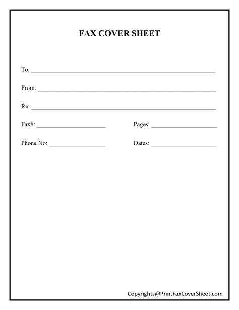 Ready To Use Google Docs Fax Cover Sheet