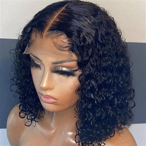 ReadytoGo Big Deal Glueless Wig Deep Curl Bob Wig 100% Human Hair …