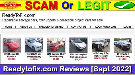 Find more than 15,000 repairable wrecked salvage cars each wee