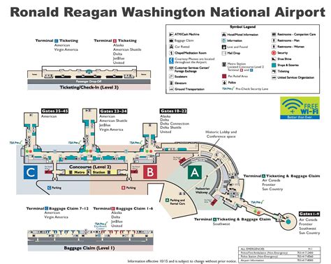 Reagan National Airport (Washington, DC) DCA Map