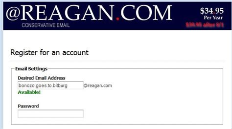  Sign up for a private email service that protects your personal information and does not scan, copy, or sell it. Switch to @Reagan.com and help restore President Ronald Reagan's America. . 