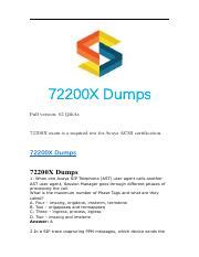 Real 72200X Dumps