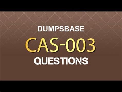 Real CAS-003 Dumps Free