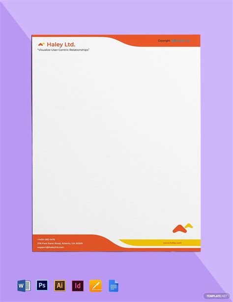 Real Estate Agent Letterhead Template Word PSD InDesign Apple Pages Google Docs