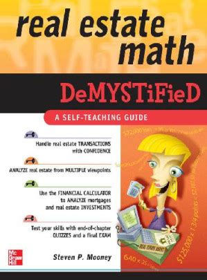 Real Estate Math Demystified A Self Teaching Guide