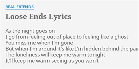 Real Friends – Loose Ends Lyrics Genius Lyrics