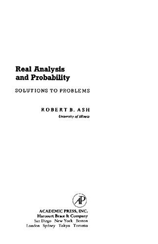 Real analysis and probability solutions manual. - Il manuale del parroco per la consulenza prematrimoniale.
