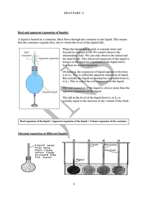 Real and Apparent Expansion of A Liquid PDF - Scribd