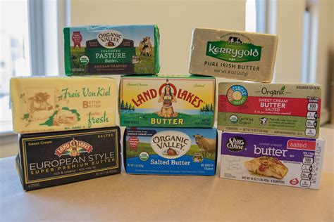 Real butter brands. President Butter is best I have tested in USA after many pricey local brands. The smell is so butter good, just open the package, and even 10 times better smell when you bake. I am Thai, eating flavor food is important! 