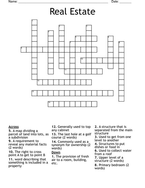 The Crossword Solver found 30 answers to "Real estate agent's offering", 8 letters crossword clue. The Crossword Solver finds answers to classic crosswords and cryptic crossword puzzles. Enter the length or pattern for better results. Click the answer to find similar crossword clues . Enter a Crossword Clue.. 