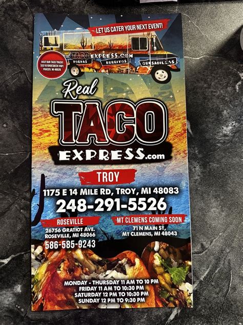 Latest reviews, photos and 👍🏾ratings for Mi Pueblo Express at 26 S Groesbeck Hwy in Clinton - view the menu, ⏰hours, ☎️phone number, ☝address and map. Find {{ group }} ... Taco Express. Pueblo Bowl. Mi Pueblo Express Reviews. 4.1 (120) Write a review. February 2024.. 