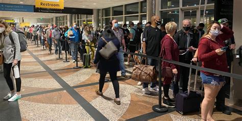 Dallas/Fort Worth (DFW) 5. Denver (DEN) 6. New York LaGuardia (LGA) 7. San Francisco (SFO) 8. Charlotte (CLT) 9. Las Vegas (LAS) 10. Miami (MIA) Check the security wait times at all TSA checkpoints at airports across the United States.. 