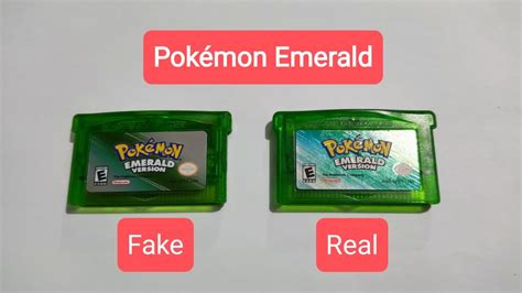 Real vs Fake Pokemon Emerald Example Quick Easy How To Spot a Fake GBA