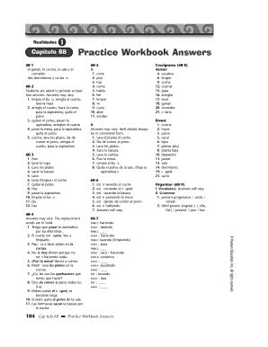 Realidades 6b Core Workbook Packet Answers