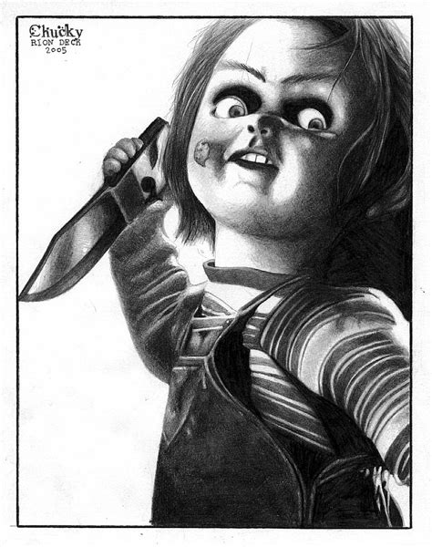 Realistic Chucky Drawing