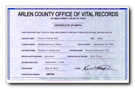Realistic Fake Birth Certificate