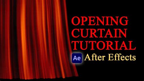 Realistic Opening Curtain (After Effects Tutorial) YouTube