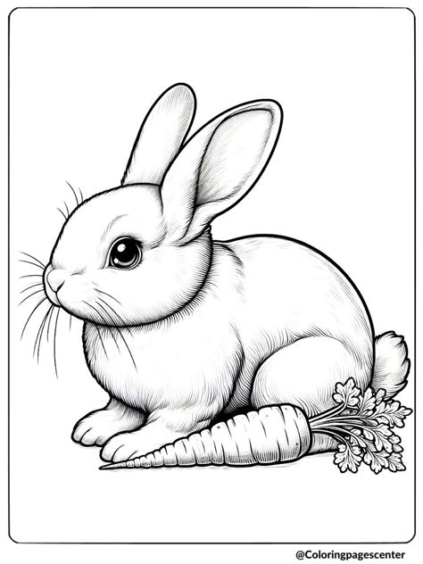 Realistic Rabbit Coloring Pages Coloring Home