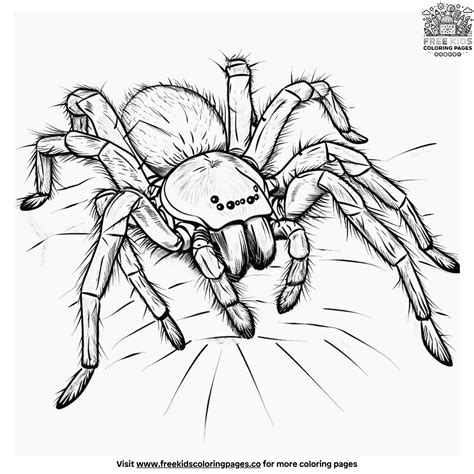 Realistic Spider Coloring Sheet