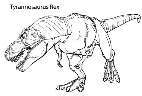 Realistic T Rex Coloring Pages
