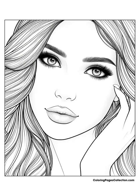 Realistic Woman Coloring Pages