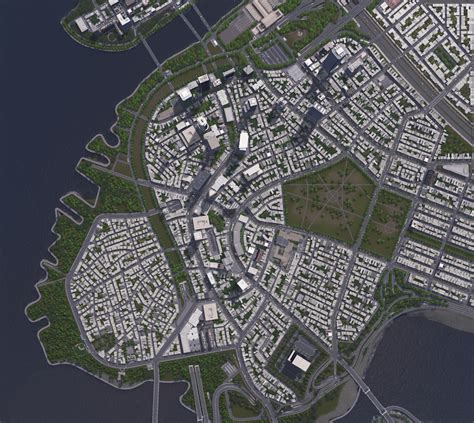 Realistic cities skylines city layout. there is one suburban style american theme on the workshop and I heavily rely on that in my custom theme :) Only thing I'd change about this guide is the zoning part. If you just zone the whole area, cims are going to want to build giant 4x4 plots mostly. And that doesn't look quite right for that classic suburb style. 