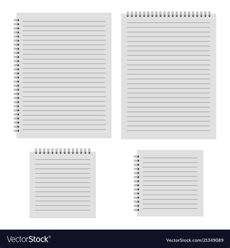 Realistic notepad template Royalty Free Vector Image