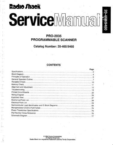 Realistic pro 2035 scanner repair manual. - Manuale di servizio mercedes benz w245.