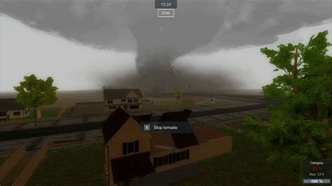 Realistic tornado simulator game