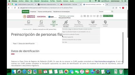 Realiza tu inscripción en el RFC persona física - YouTube