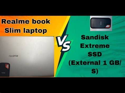 Realme Book Slim Thunderbolt port power test with sandisk ... - YouTube