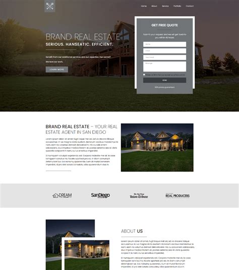 Realtor Website Template For Elementor