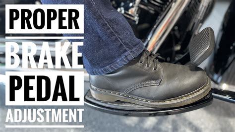 Rear brake pedal adjustment on a Harley, gain more comfort ... - YouTube