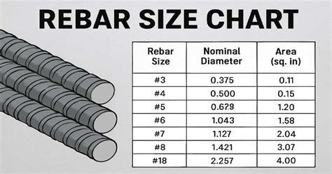 Rebar spacing chart.  Just enter your measurements! The Rebar Size Chart PDF i...
