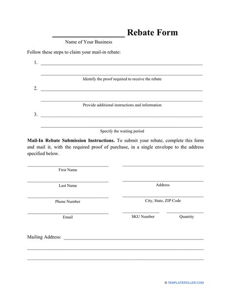 Rebate Agreement Template Form Fill Out and Sign Printable PDF