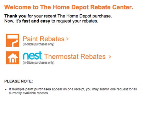 Rebate forms are available at your local store or in our Online Rebate Center. Where can I check the status of a previously submitted rebate/redemption form? There are two types of rebate/redemption offers. The first is a Gift Card offer from The Home Depot and the second is a rebate/redemption offer from the manufacturer. To check the status .... 