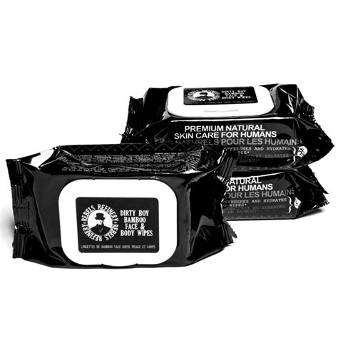 Rebels Refinery Dirty Boy Bamboo Wipes, 25 Wipes